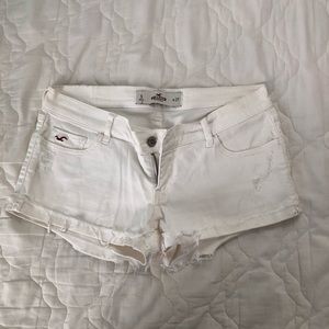 Hollister White Jean Shorts